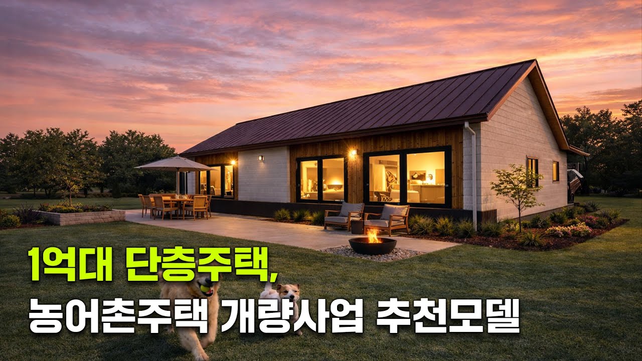 1억 대 단층 주택, 농어촌주택 개량사업 추천 모델