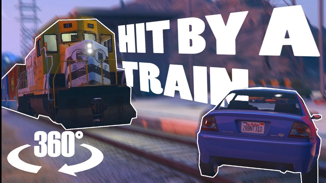 Попасть под поезд в виртуальной реальности! | Панорамный обзор | GTA VR