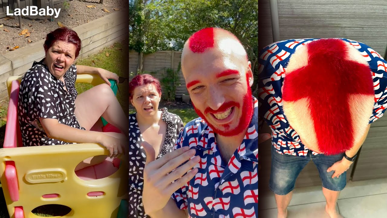 When Dad dyes his hair like an England flag 🏴󠁧󠁢󠁥󠁮󠁧󠁿💁‍♂️