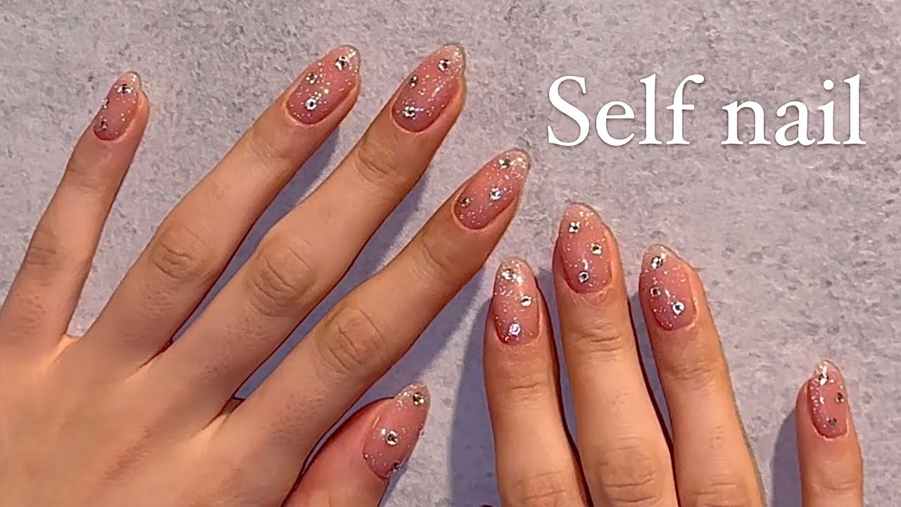Sub) 여리한데 화려할수? 있다 💗| 반사글리터+평스와 | 심플네일 |셀프네일 | self nail | 네일아트,nailart,겨울네일,사계절네일 | 케어포함영상 | 2025네일