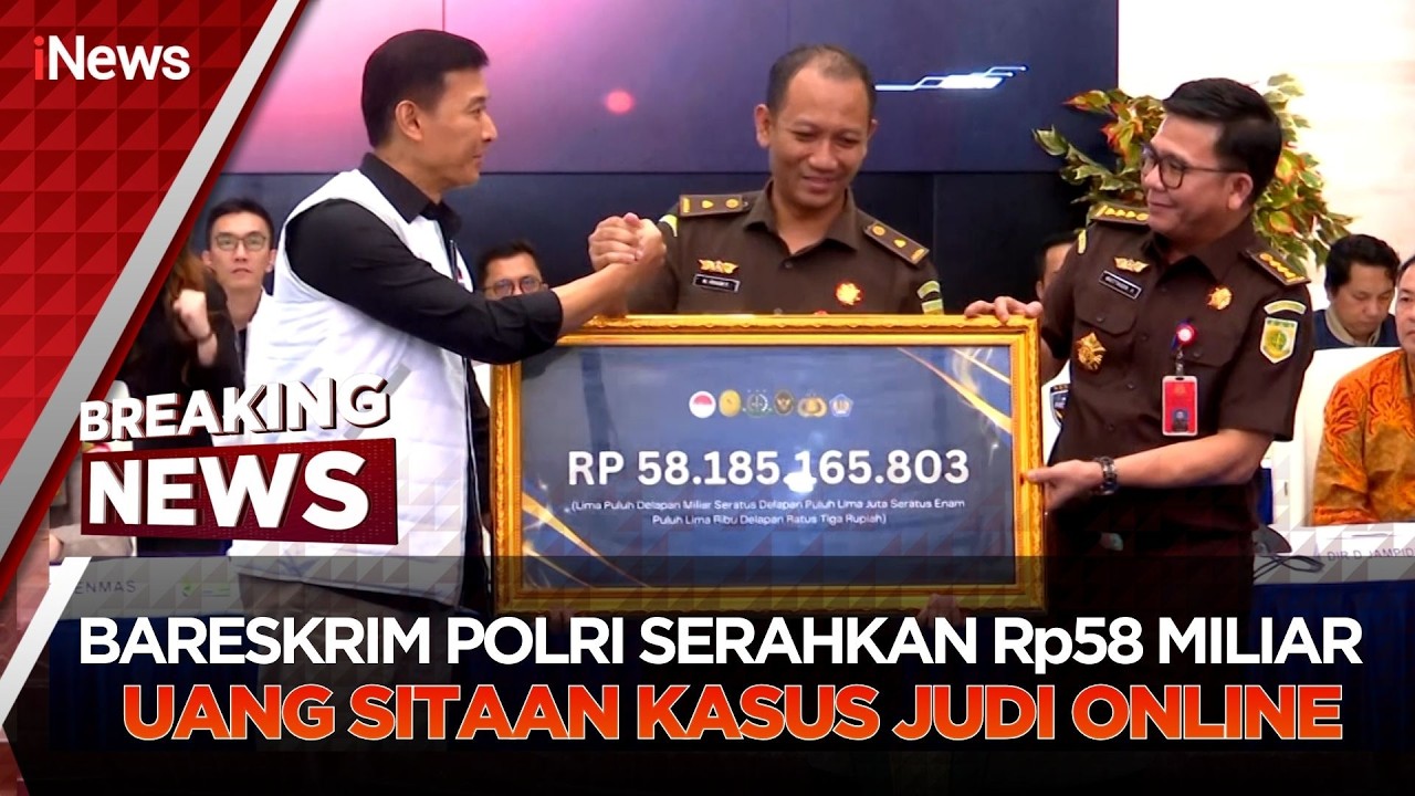 🔴BREAKING NEWS BARESKRIM POLRI SERAHKAN UANG SITAAN KASUS JUDI ONLINE KE NEGARA (05/03)