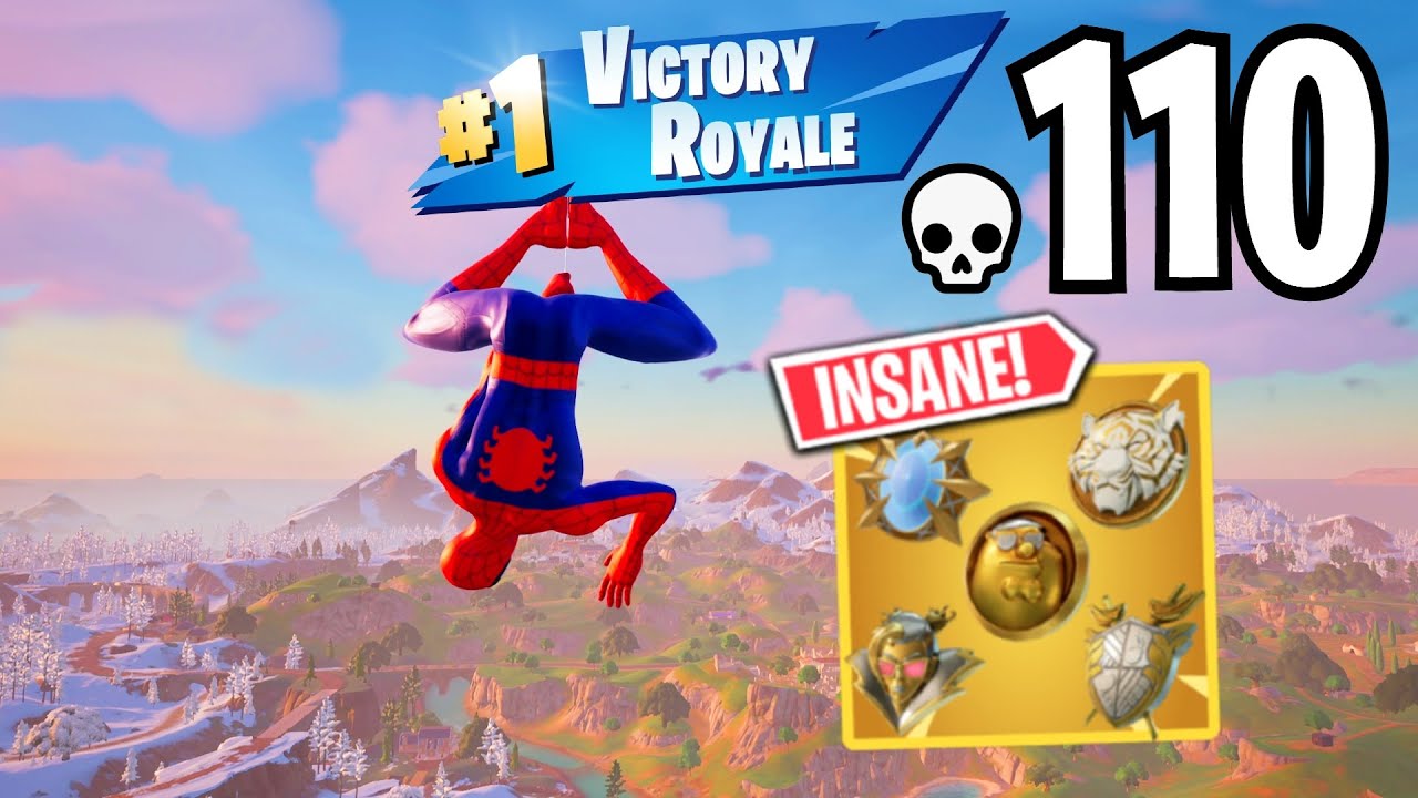 110 Elimination SPIDERMAN Solo vs Squads WINS Full Gameplay (Fortnite Chapter 5 Season 1)!