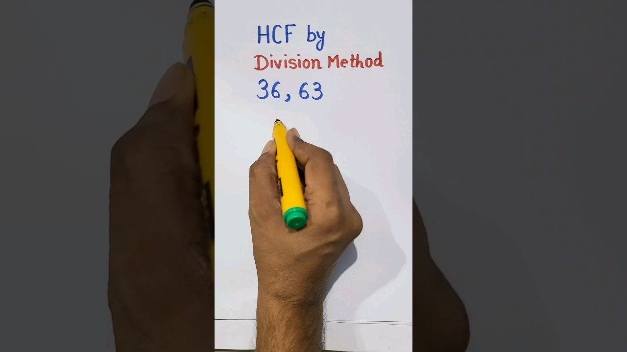 HCF by division method | #maths #mathematics #basicmaths #shorts