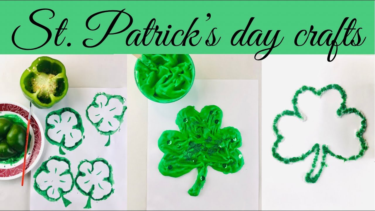 St. Patrick's Day Shamrock crafts&activities for kids☘️|Puffy paint shamrock🍀|Salt paint Shamrock🍀