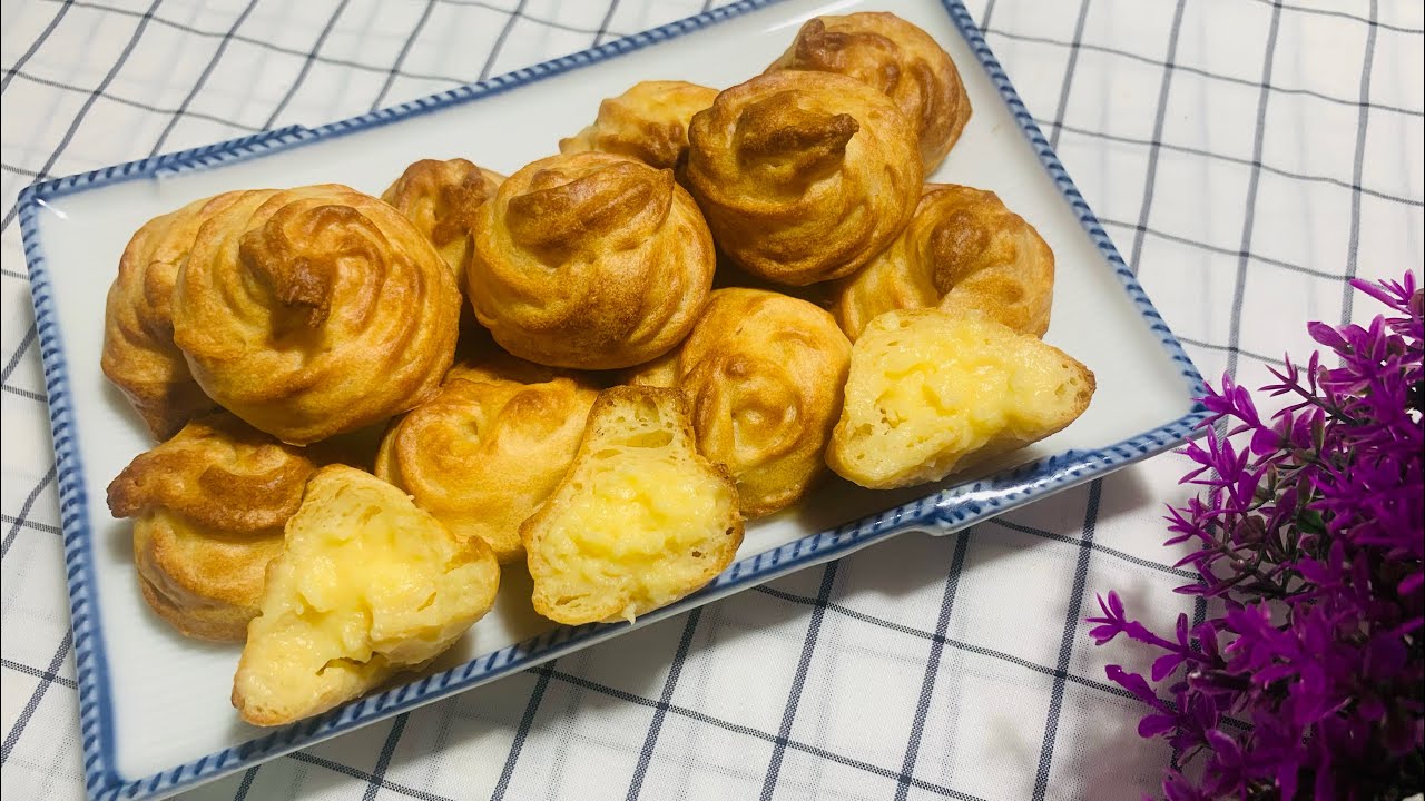 របៀបធ្វើនំស៊ូគ្រៀម/Yummy Choux Cream#yummy #healthy #homemade #khmerfood #chouxcream #VANHNETH#easy
