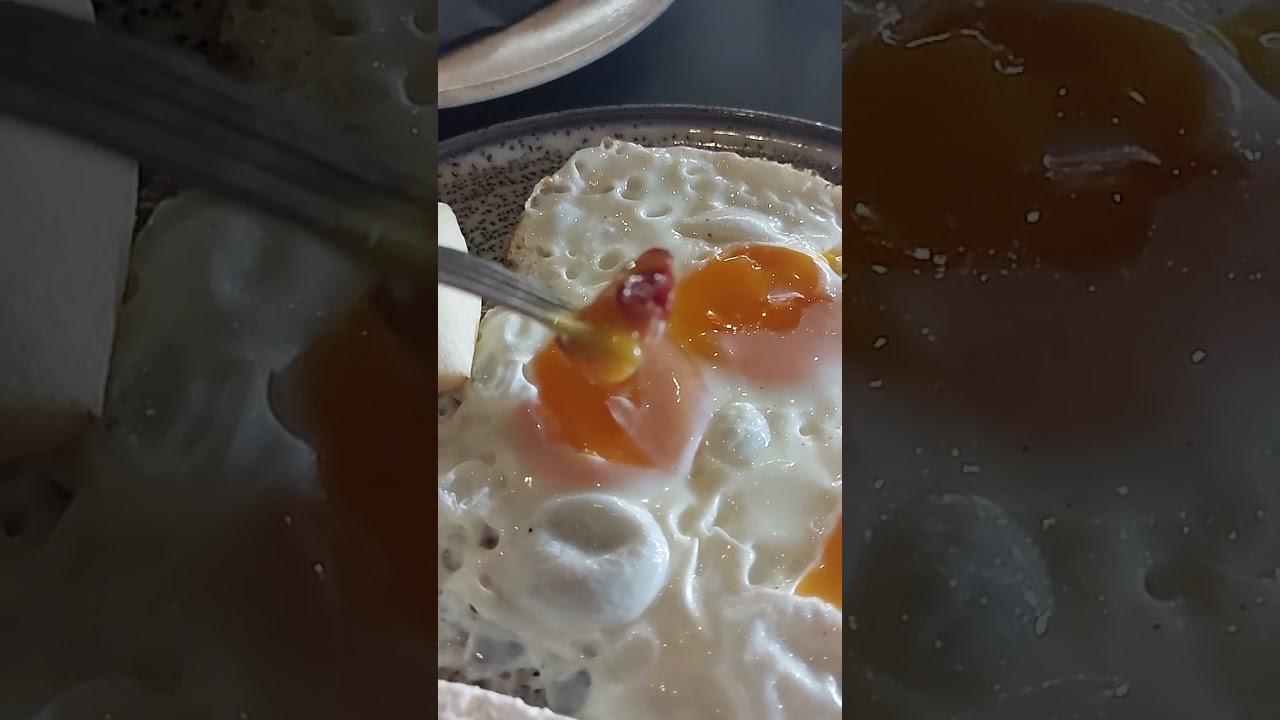 Unbelievable way dips sausage into egg slow motion #viral #foryou #satisfying #viralvideo #yt #hot