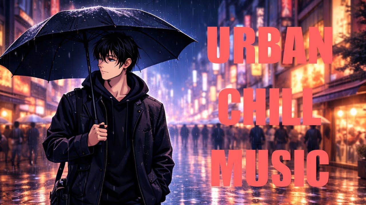 Relaxing Music – Walking Through Tokyo in the Rain | Calm Urban Ambient 120 min Version