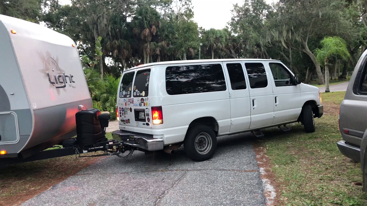 Backing an Open Range Travel Trailer into a Campsite