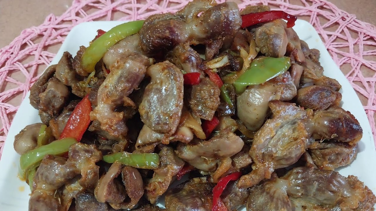 Tavuk taşlık kavurması