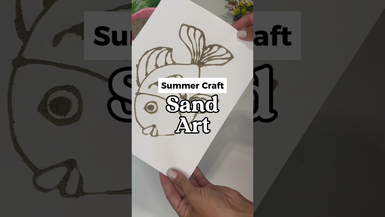 How To Make Sand Art Drawings With Glue 🐠 60 Days of Summer Activity - Day 19 #summercrafts