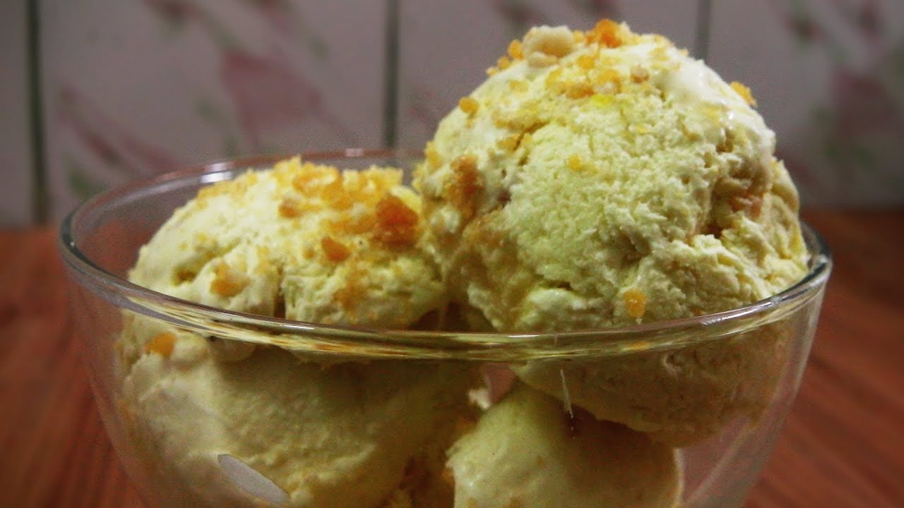 Butterscotch Ice Cream Recipe - Low Fat Ice creams | Without Ice Cream Maker