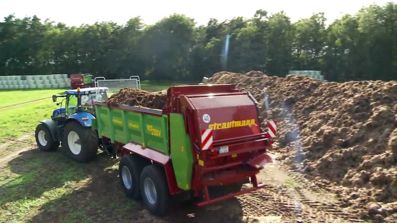 Strautmann Streuer mit Claas, Fendt und New Holland