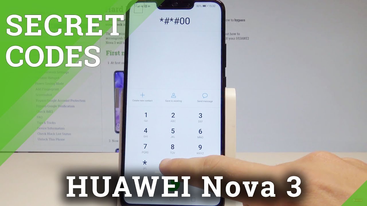 Секретные коды HUAWEI Nova 3 - Скрытый режим / Расширенные параметры / Хитрости | HardReset.Info