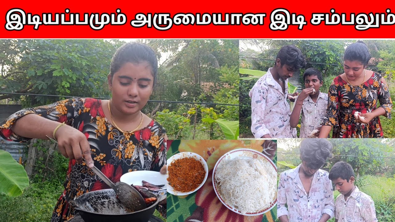 இடியப்பமும் இடி சம்பலும் எங்களது உணவு இதுதான் jaffnavlog |sa vlog