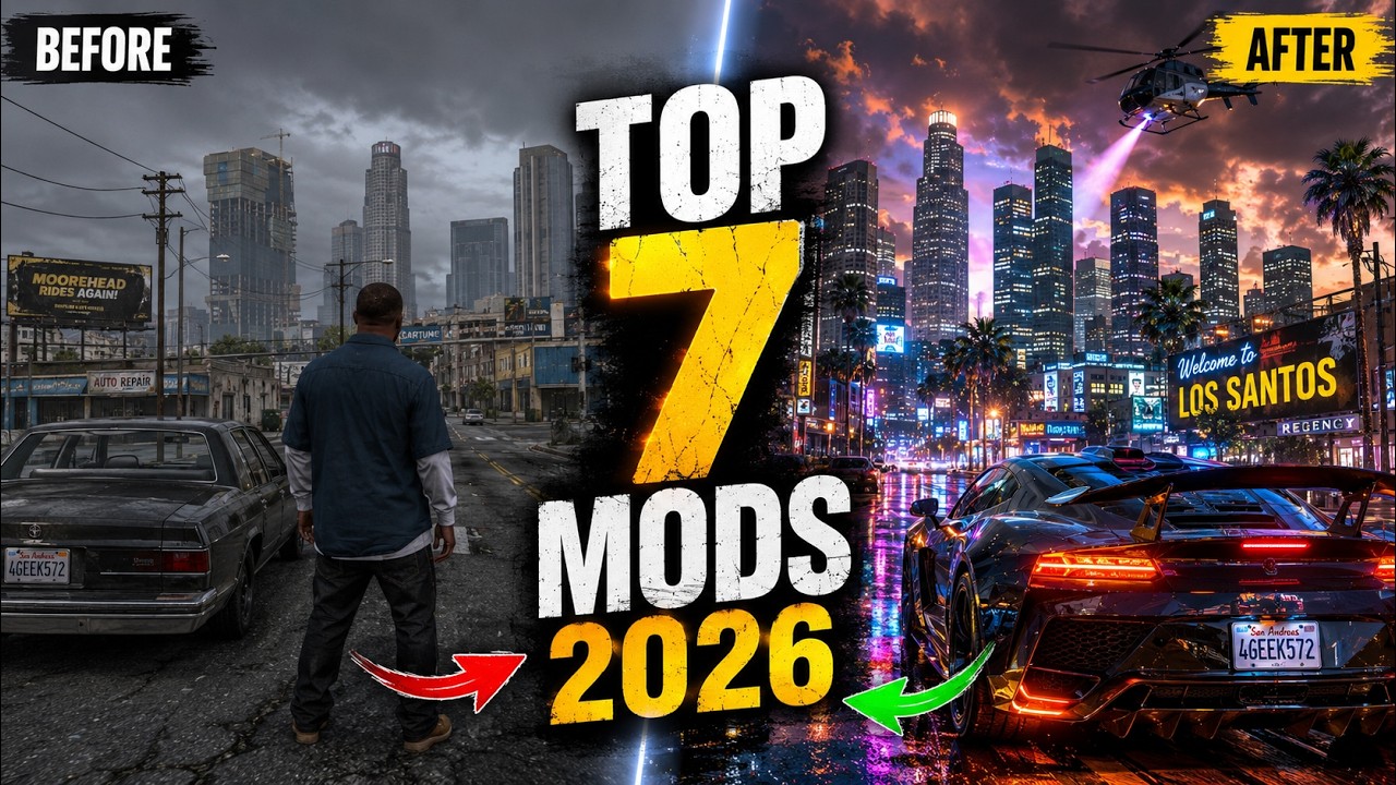 Top 7 GTA 5 Mods You NEED in 2026 (Insane Upgrades!) 75 BEST Mods (Legacy & Enhanced)