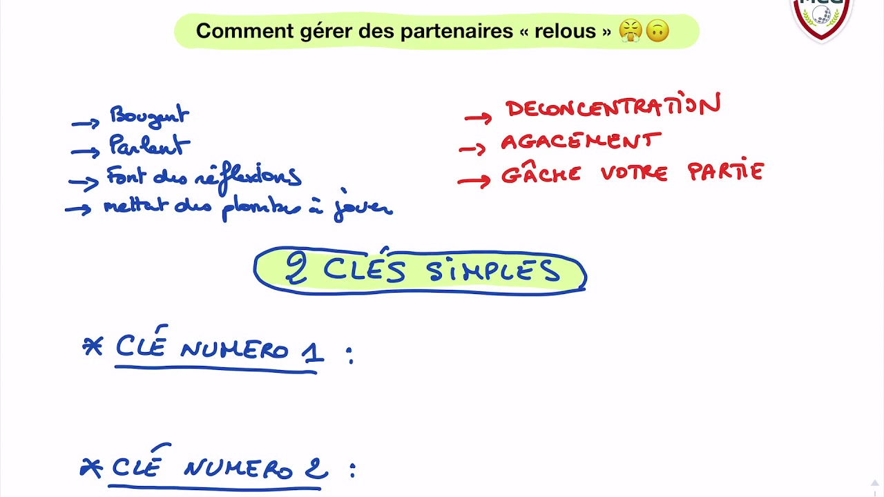 MENTAL GOLF: Comment gérer les partenaires « RELOUS »
