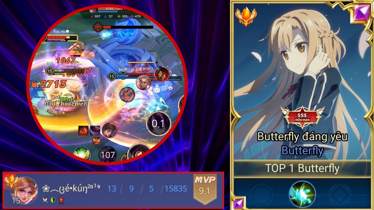 TOP 1 Butterfly || Butterfly Đi TOP Gặp To&agrave;n Th&aacute;ch Đấu Việt Nam Trận Đấu Nghẹt thở Với 2 đội &radic;