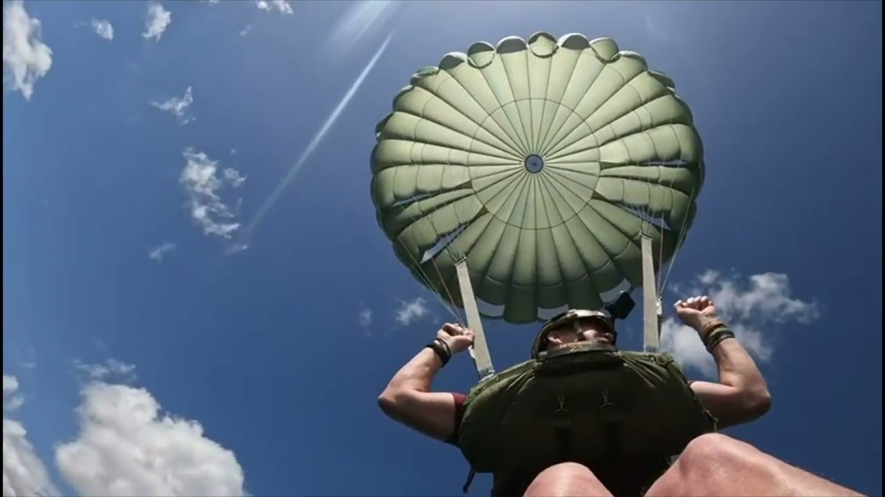 Jump # 59 from a Super Huey over Lake Weir in Florida.  Boot view up for this version.