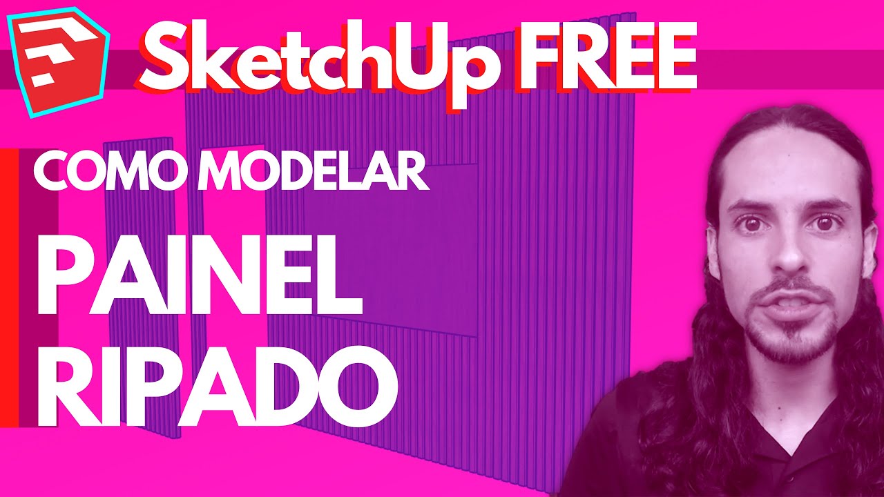 SketchUp Free - Painel Ripado