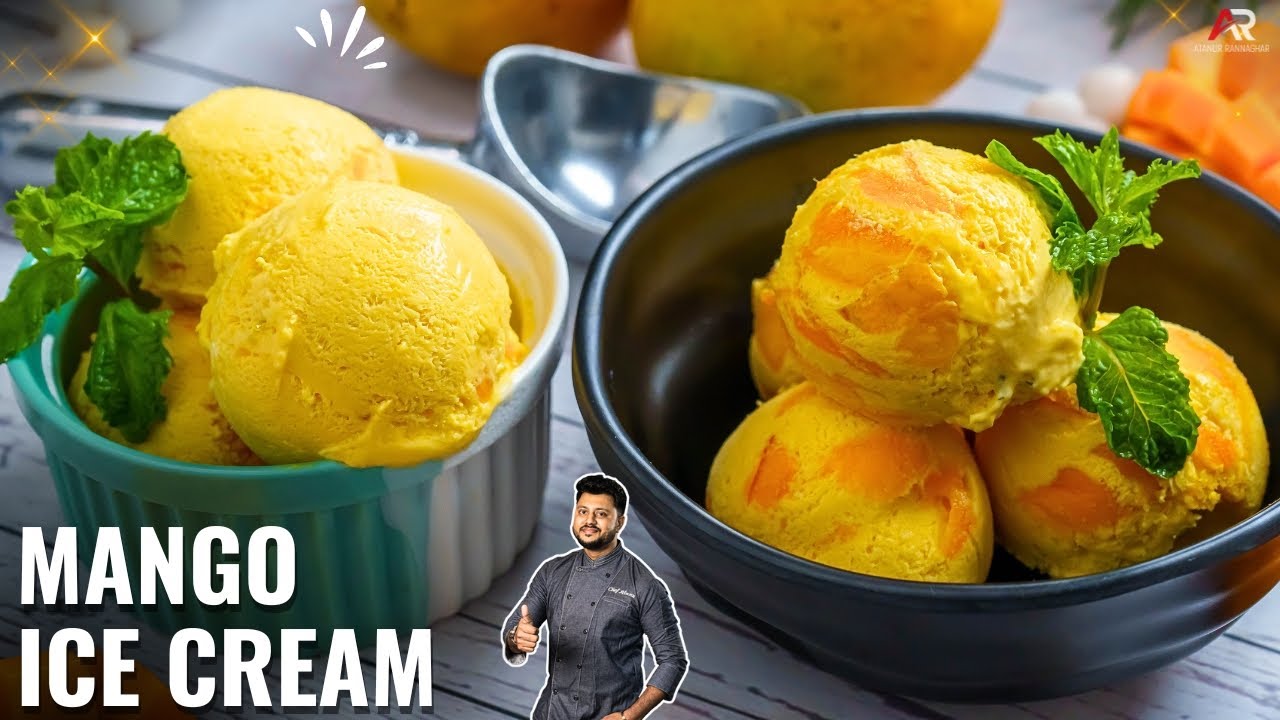 ম্যাংগো আইসক্রিম বানিয়ে নিন মাত্র ৩ টি উপকরণ দিয়ে | Mango Ice Cream Bangla | Atanur Rannaghar