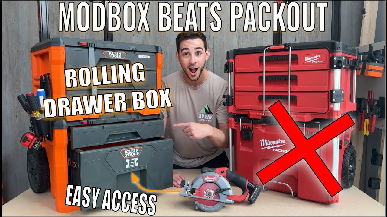 Пользователи Milwaukee Packout завидуют новому выдвижному ящику KLEIN MODBOX