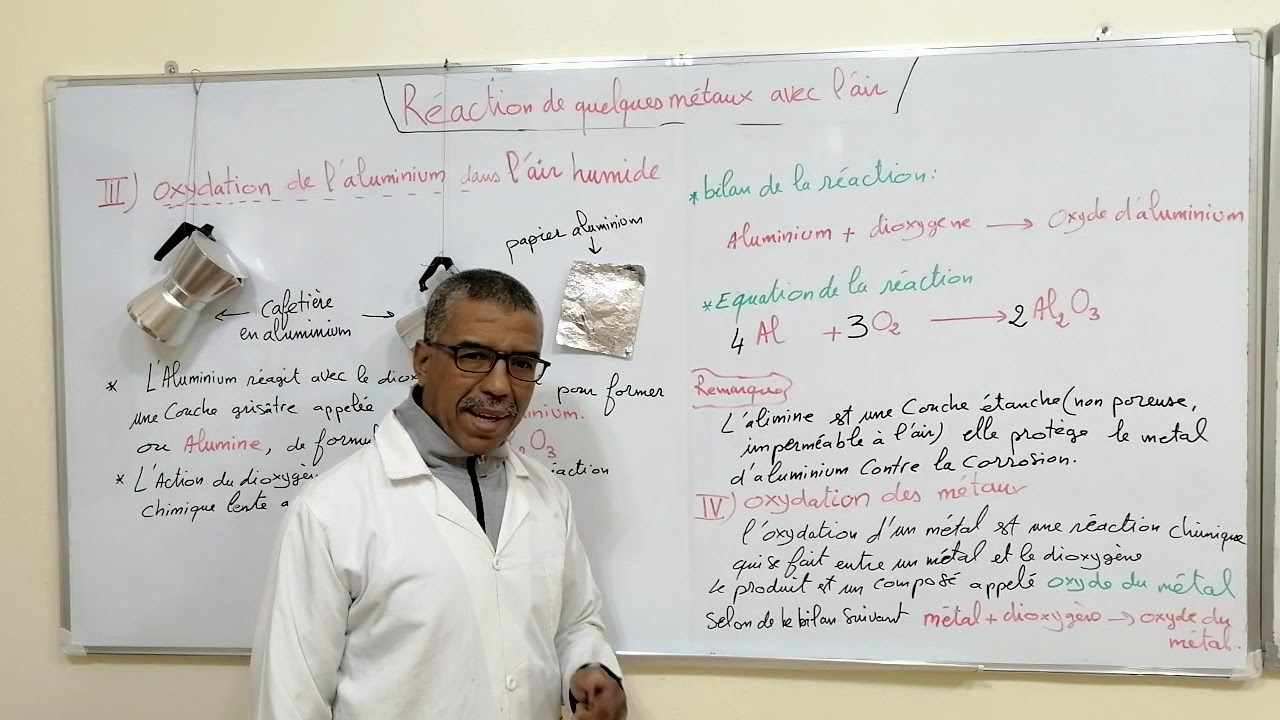 Oxydation de l'aluminium dans l'air humide Prof :Belmadani Abderrahmane