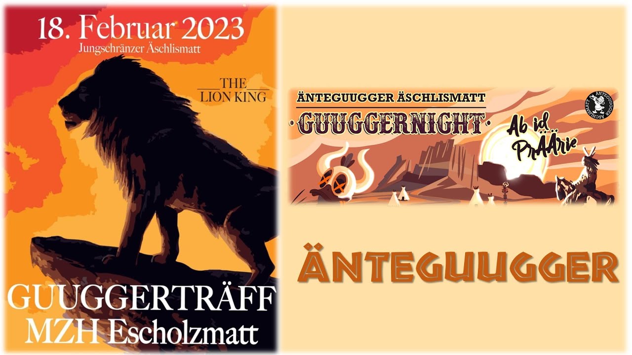 Escholzmatt Fasnacht 2023 Änteguugger Auftritt Mehrzweckhalle beim Guuggerträff der Jungschränzer