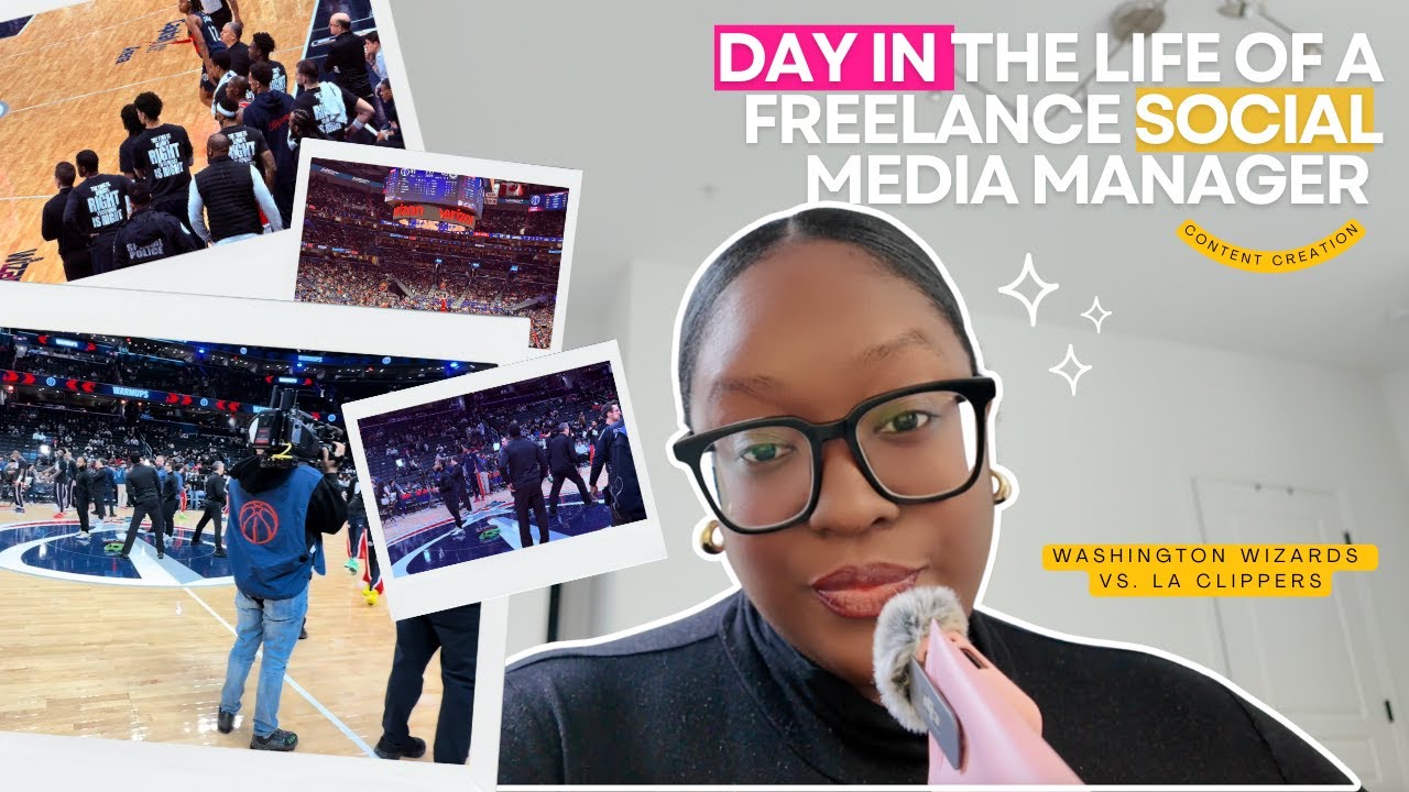 Day in the Life of a Freelance Social Media Manager | Client Honored at NBA Game!📲