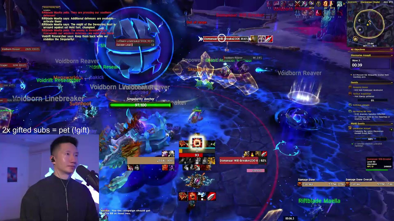 Midnight EA, day 2, level 90 gaming - questing, gearing up etc