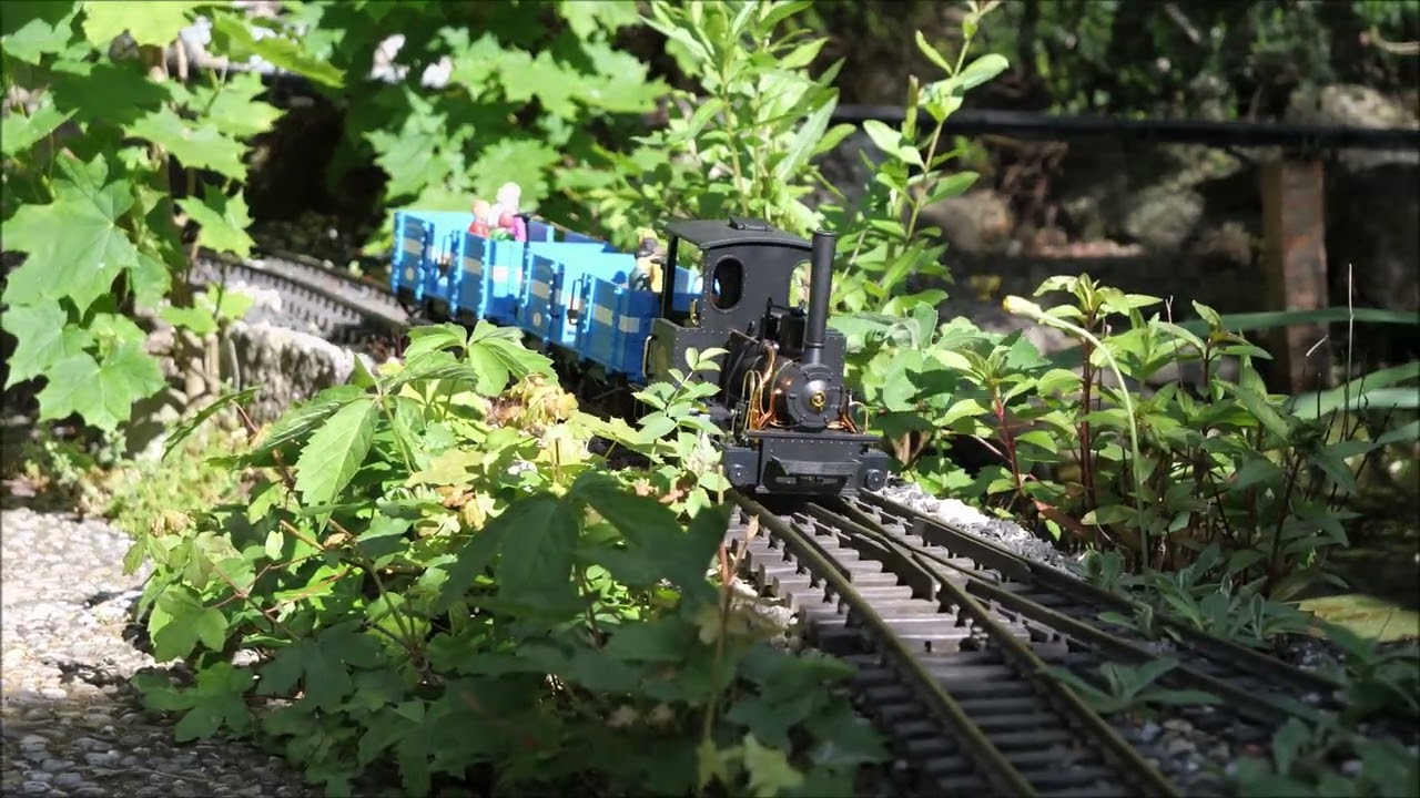 Das LGBchen auf Sonderfahrt auf der Gartenbahn  Gardenrailway  LGB