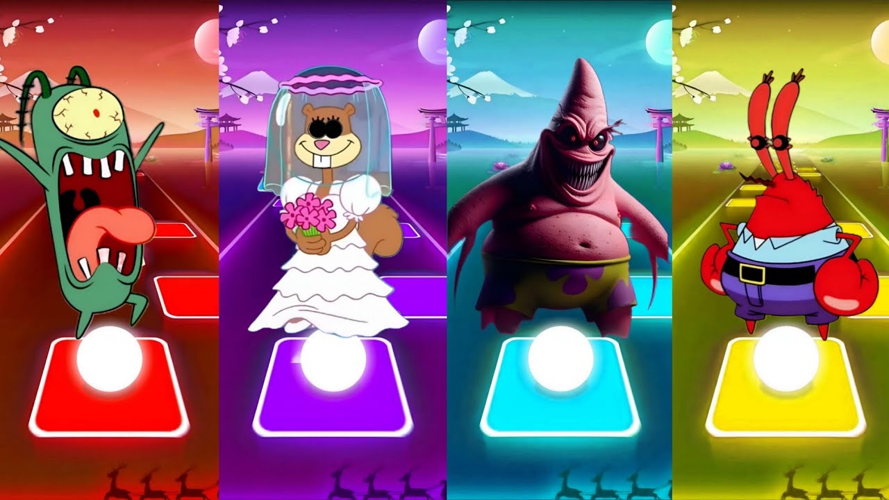 SPONGEBOB EXE  🆚 SPONGEBOB EXE 🆚 SPONGEBOB EXE 🆚 SPONGEBOB EXE | Tiles Hop Battle