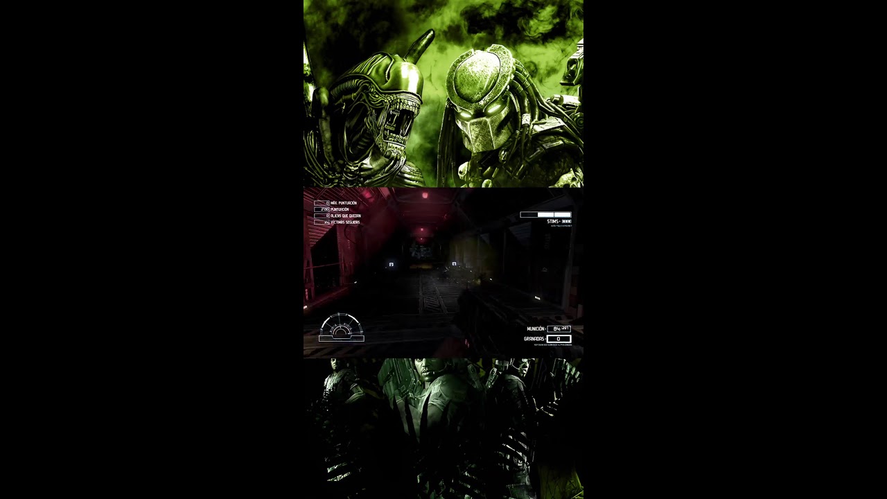 ALIEN VS PREDATOR: Jugando las campañas en directo.