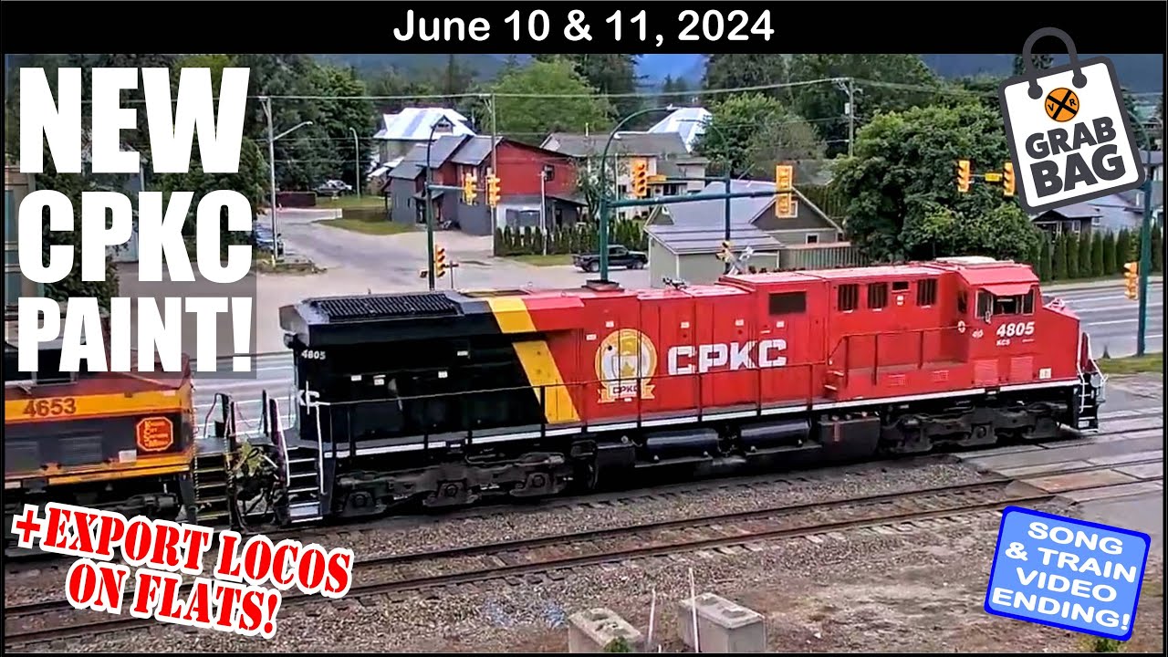 NEW CPKC PAINTED ENGINE! NEW FERROMEX AUTORACKS, EXPORT ENGINES ON FLATS, POWER MOVE IN CUMBERLAND