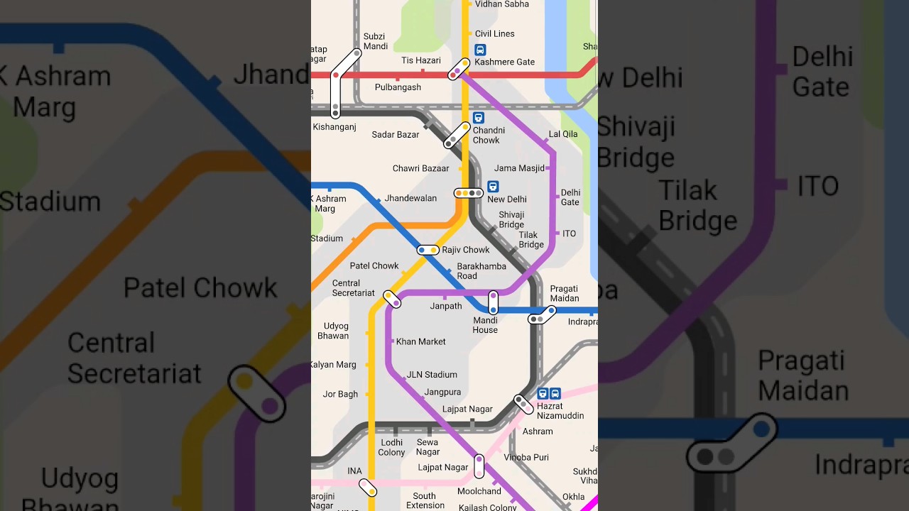 Delhi metro route map 🚅