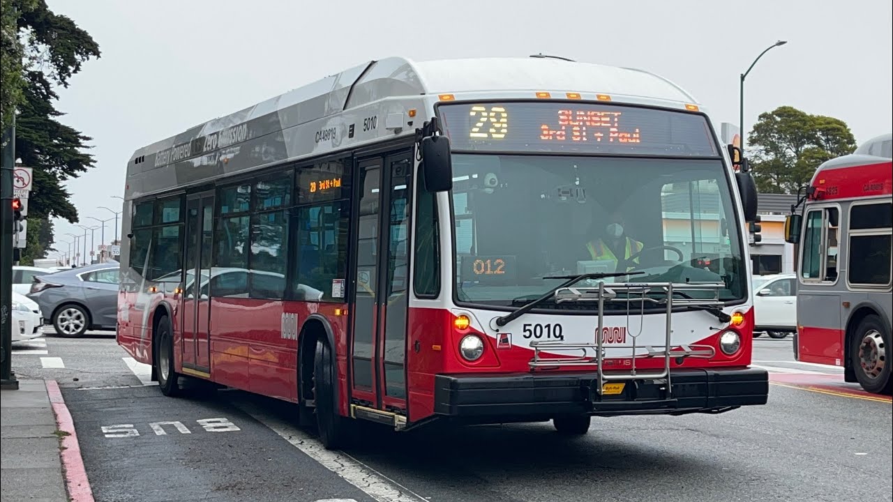 ⁴ᴷ⁶⁰ (Part 1) SF MUNI 2022 Nova Bus LFSe+ #5010 on 29 Sunset