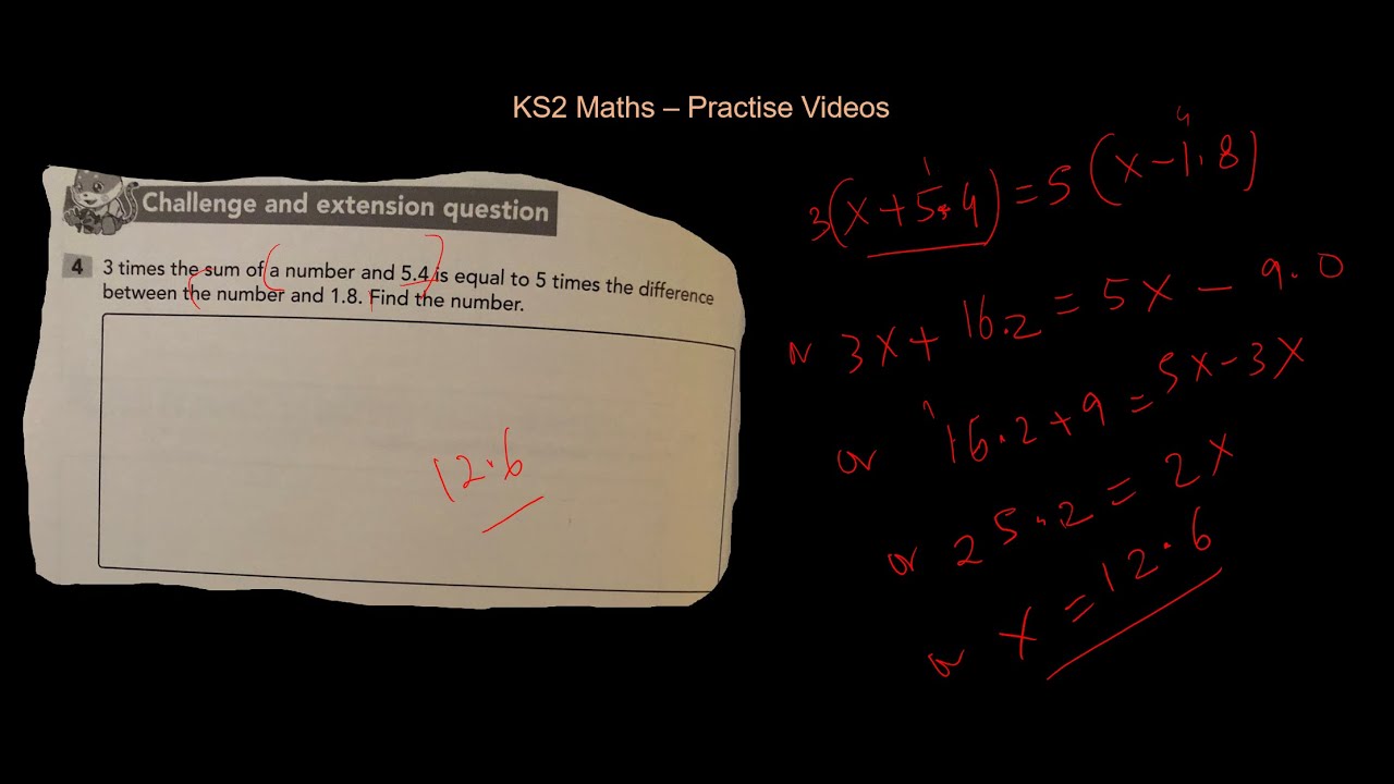 KS2 | Shanghai Maths | Equations and Algebra | #1
