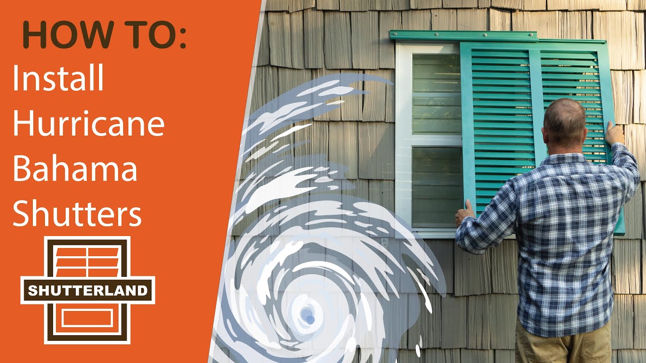 Install Aluminum Hurricane Bahama Shutters