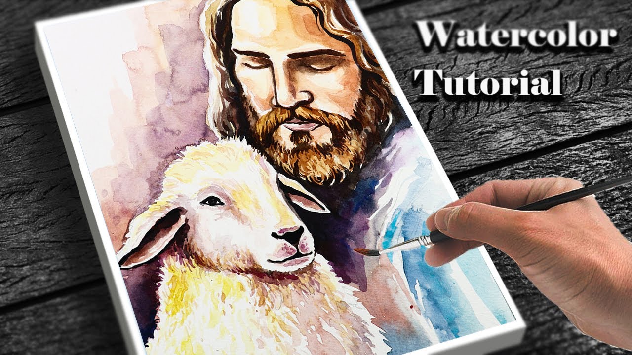 Jesus Christ Watercolor Painting Step By Step Tutorial For Beginners
