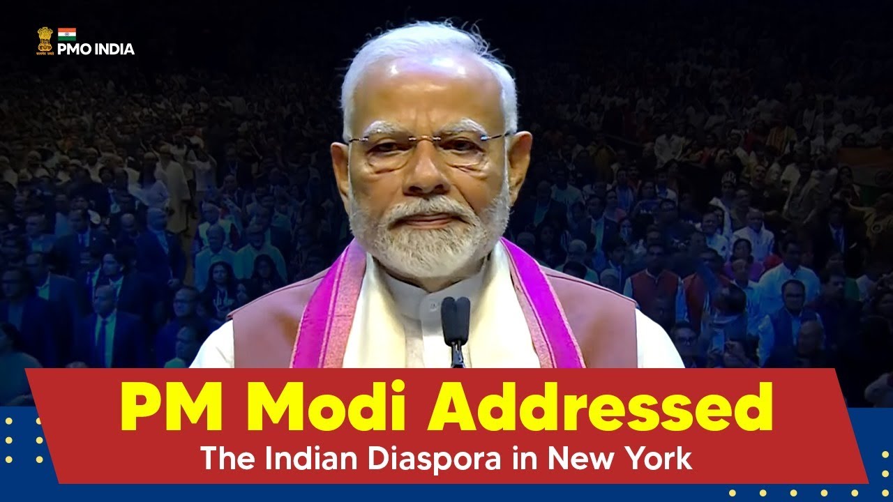Prime Minister Narendra Modi addresses the Indian Diaspora in New York, USA