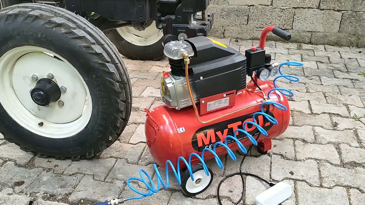 MyTOL KOMPRESÖR ile NEW HOLLAND T480B ÖN TEKERE HAVA BASMA DENEMESİ