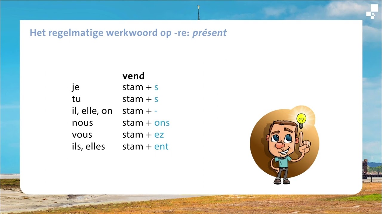 V3 - chapitre 1 - bron H - het regelmatig werkwoord op -re (présent)