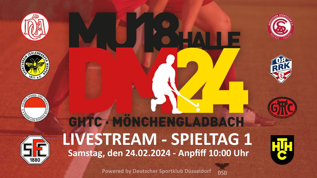 Deutsche Hallenhockey-Meisterschaft männliche U18 - Tag 1 - 24.2.2024