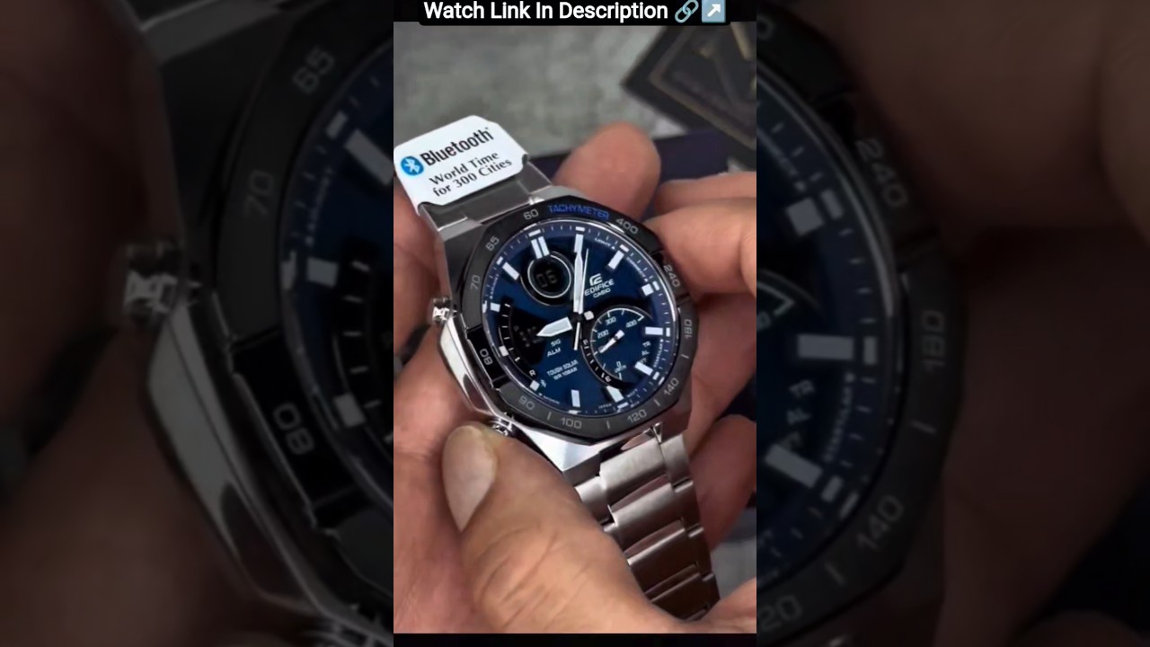 Edifice Casio Tough Solar Blue Dial Luxury Men's Watch #elegantwatches #luxurywatchesformen #casio