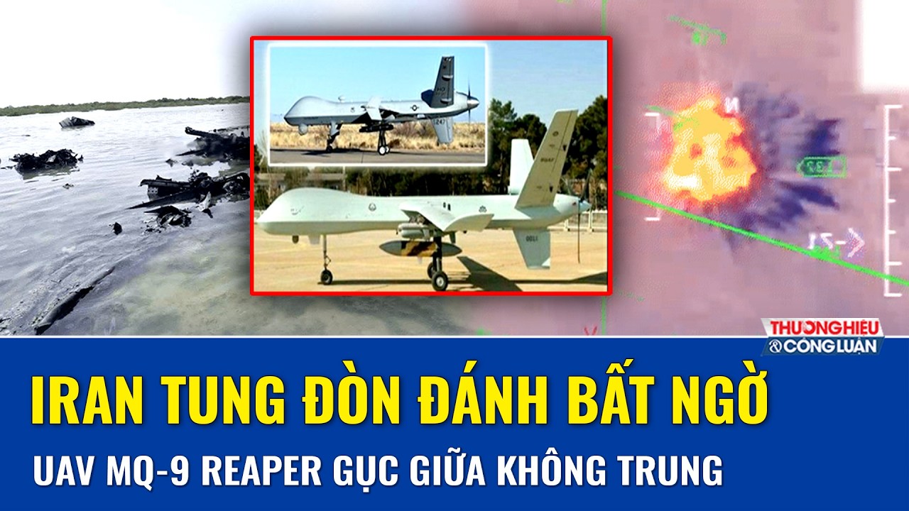 Iran khóa mục tiêu, tên lửa xé toạc UAV MQ-9 trên bầu trời Bushehr