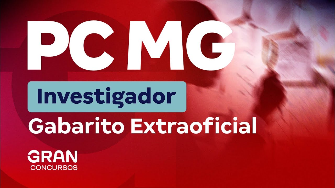 Concurso PC MG Investigador: Gabarito Extraoficial