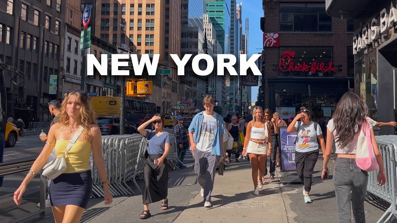 Unseen Side of New York City Manhattan Summer Walk 4K NYC Rush Hour Walking Through Manhattan