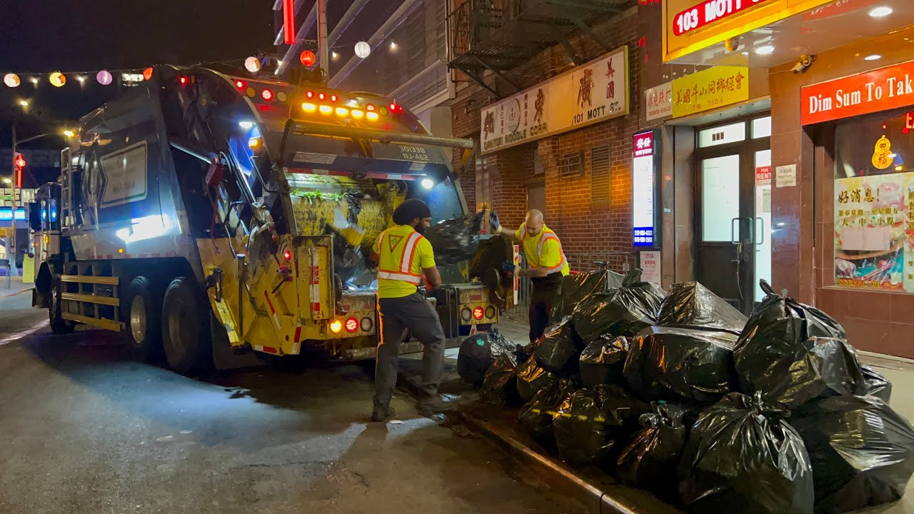 Waste Connections Garbage Truck VS NYC Trash Bags
