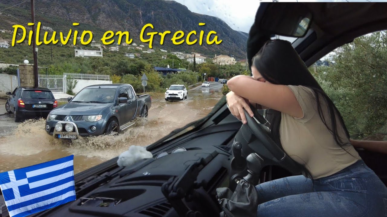 Diluvio en Grecia 🇬🇷 Zeus nos manda de todo ⚡️⛈️