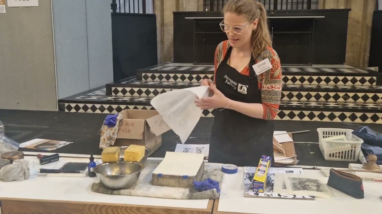 Valerie Syposz Hand Printing Stone Litho Demonstration