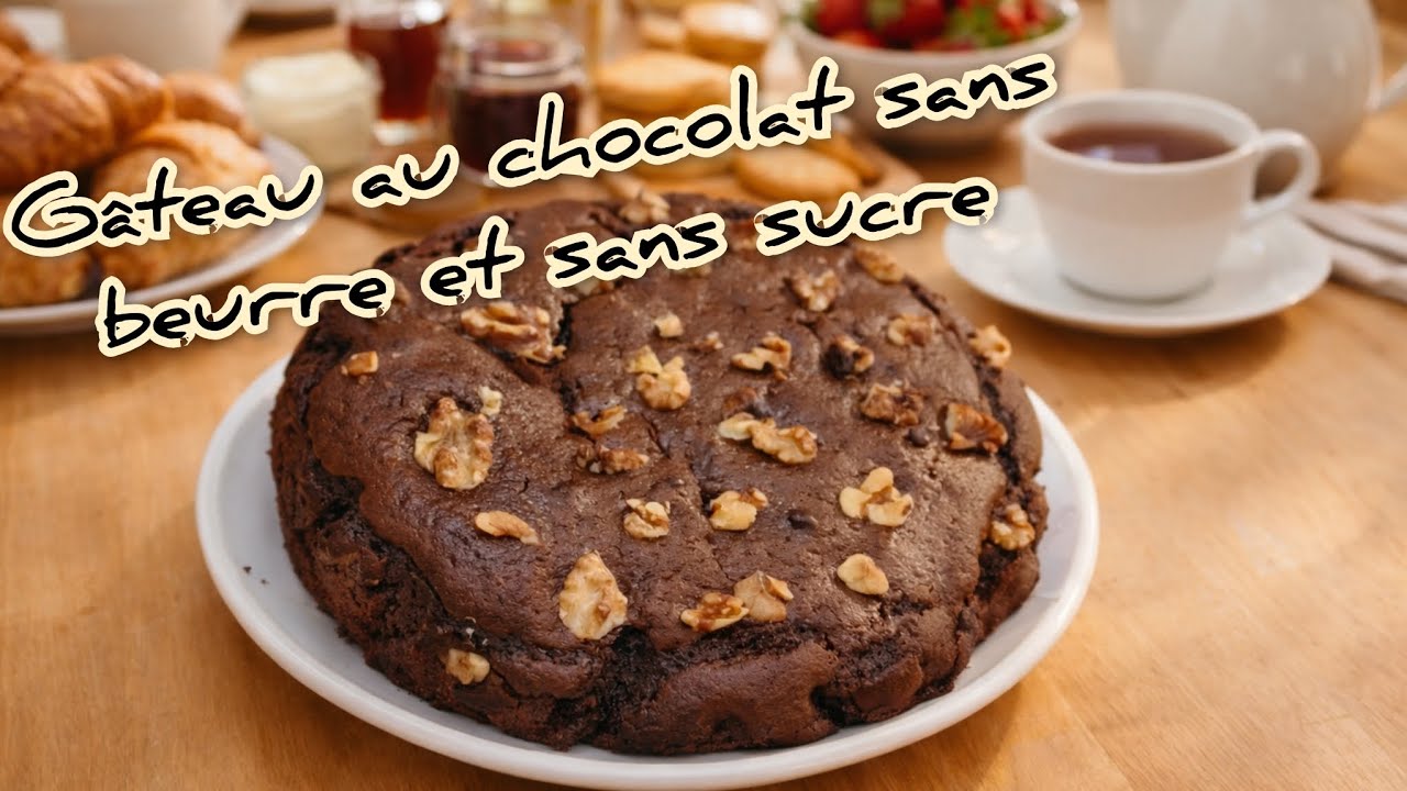 Comment faire un gâteau au chocolat sans beurre et sans sucre 